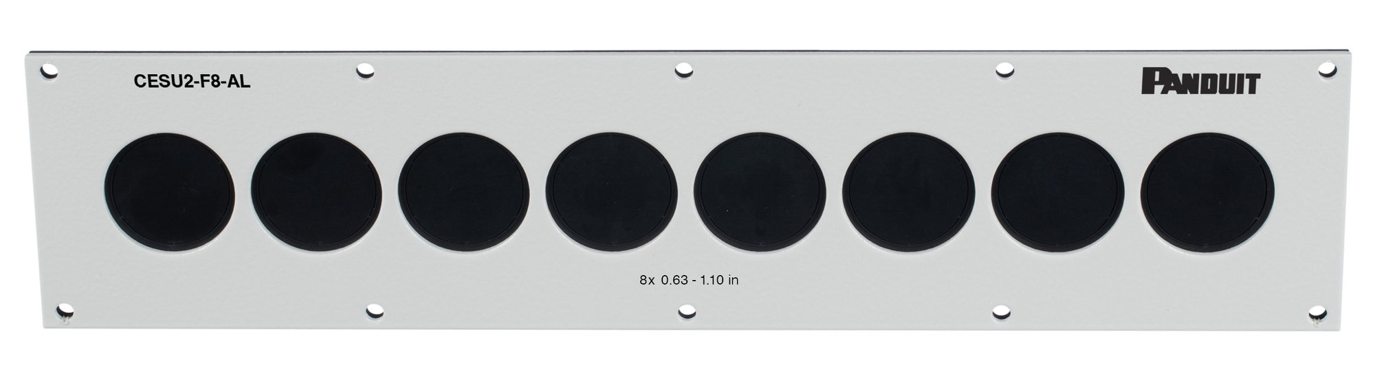 Cable Entry System, Un-Terminated, 14.61"X2.80", 8 holes, 1PC