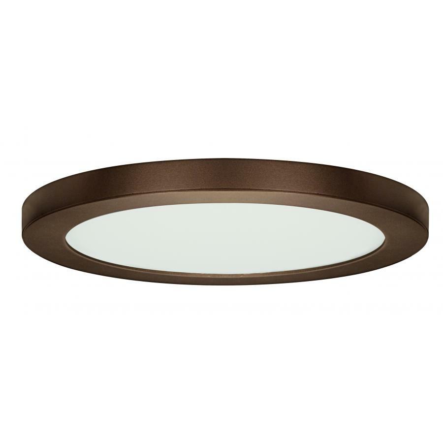 25 Watt - 13" Flush Mount LED Fixture - 3000K - Round Shape - Bronze Finish - 120 Volts