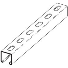Eaton B-Line series strut channel, 2.43" H x 120" L x 1.62" W, Steel, Hot-dipped galvanized, SH, 12 Gauge