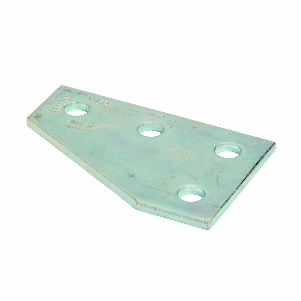 Eaton B-Line series corner plate, 3.5" H x 5.37" L x 3.5" W, Steel, Hot-dipped galvanized