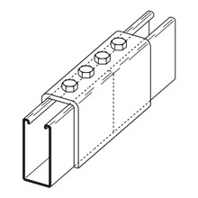 FOUR HOLE SPLICE CLEVIS  B12 CHNL, HD GLVD