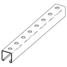 CHNL, 1 5/8" X 1 5/8", 9/16" DIA HOLES, 1 7/8" CNTRS, 12 GA