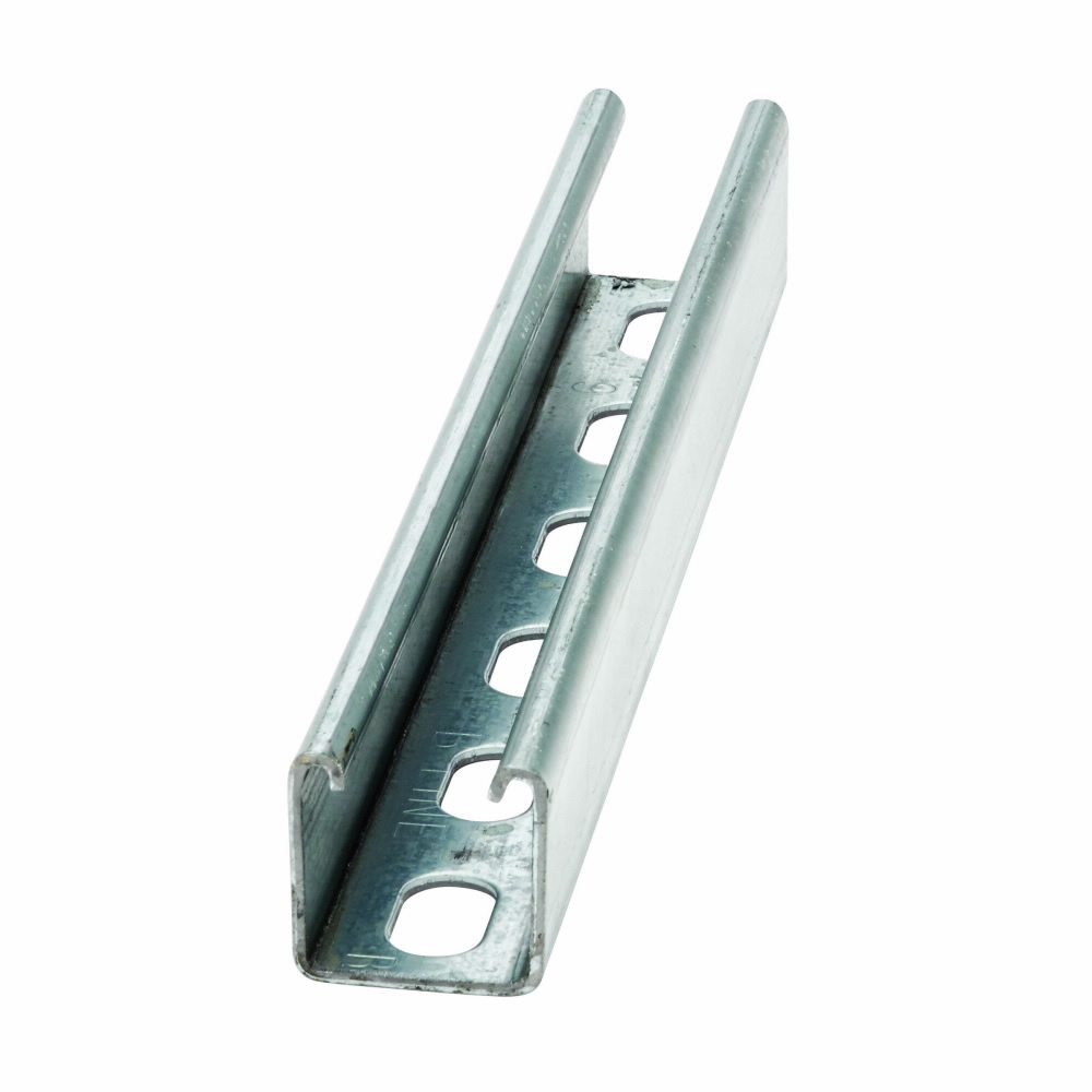 CHNL,1 5/8" X 1 5/8", 9/16" X 7/8" SLOTTED HOLES,12 GA, 240"
