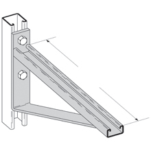 BRACED SGL BRKT, 18", HD GLVD
