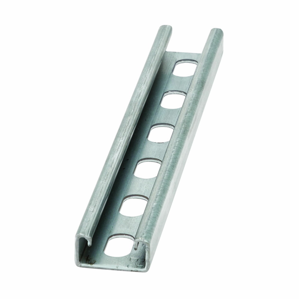 CHNL, 13/16" X 1 5/8", 9/16" X 7/8" SLOTTED HOLES,12 GA,120"