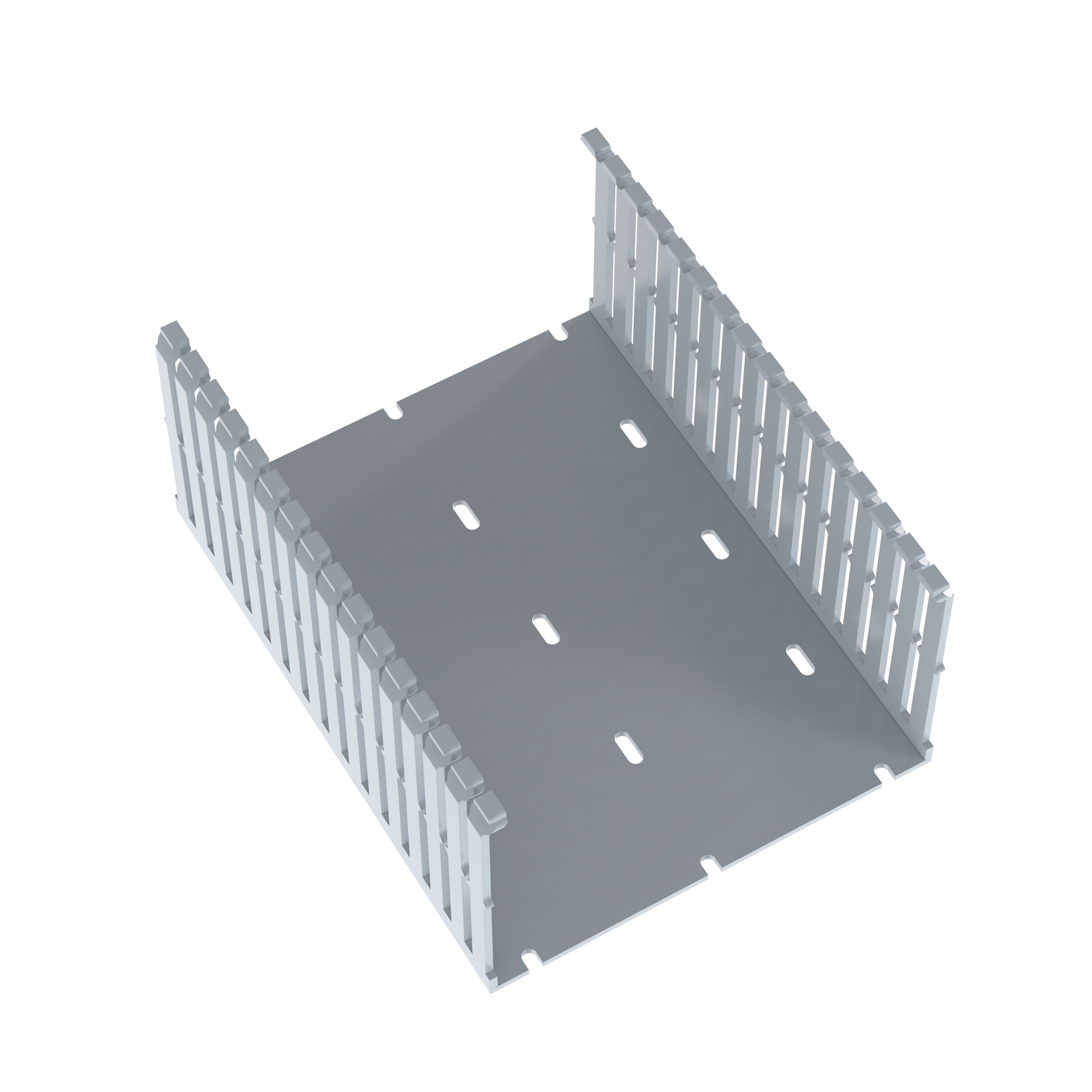 Narrow Slotted Duct, PVC, Light Gray, 6IN