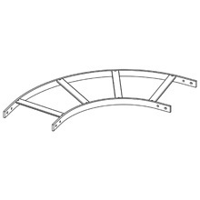 UNIVERSAL 90 DEG HRZ BEND, 1 1/2" STRINGER, 24" RWAY W, FLT