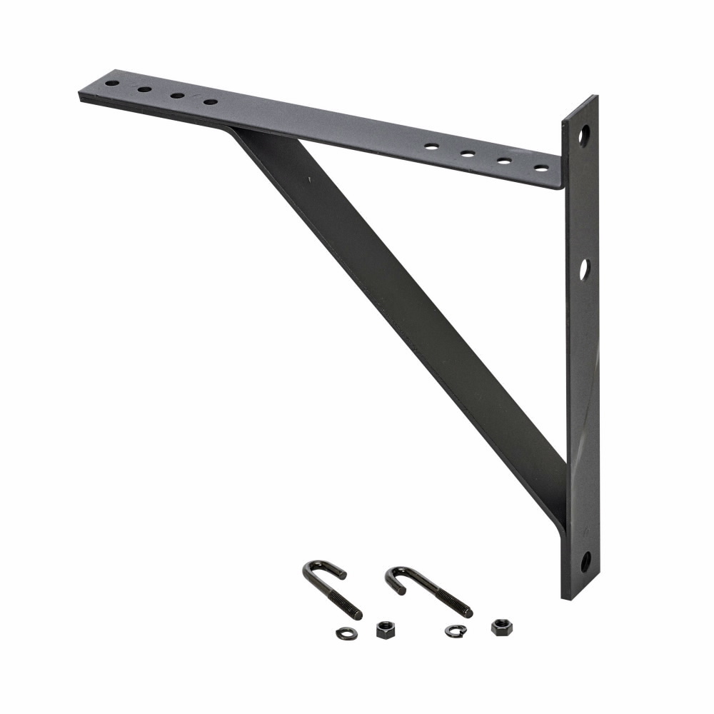 Eaton B-Line series runway to rack support kit, Used to secure cable runway to top angles of rack, Mounting plate, 3" upright network equipment rack top plate runway support kit, ASTM A36 structural steel, Flat black powder coat