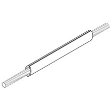 Eaton threaded rod protector, Black, PVC, UL-94 VO material for flame resistance, 8" x 72" Threaded rod protector