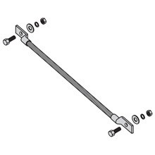 GROUNDING STRAP, 6 3/4", #6 T" PLTD COPPER WIRE