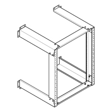 Eaton B-Line series open frame racks, Aluminum uprights and steel extension brackets, Flat black powder coat, Wall-mounted network equipment rack. Heavy duty, 19" Panel mount