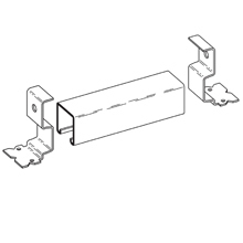 Eaton B-Line series end cap, Used with curtain wall applications , Electro-plated zinc, 2500 lbs, Steel, Heavy duty spot insert