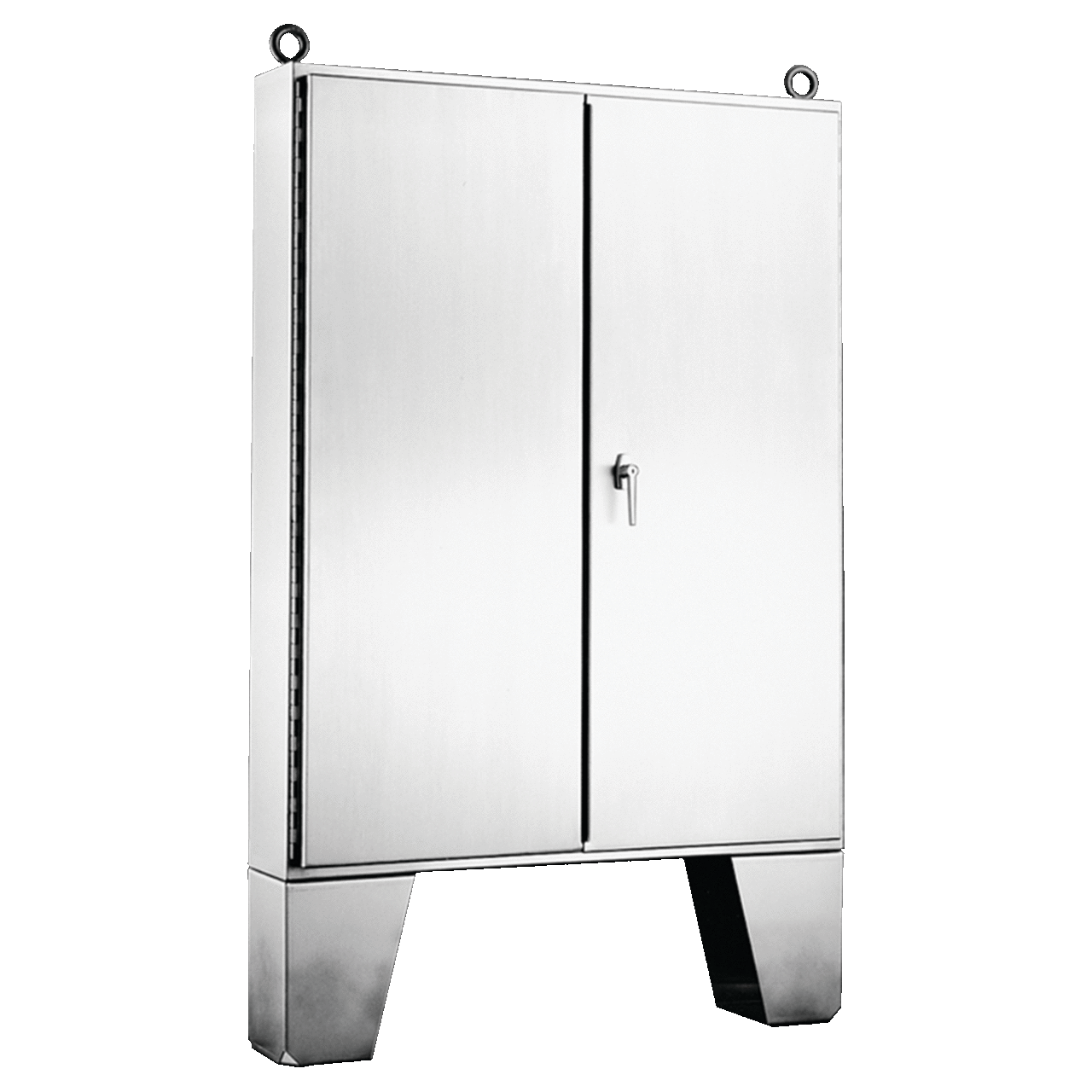 Two-Door Floorstand 3-Pt Latch Type 12, 60x48x24, Brushed, SS304
