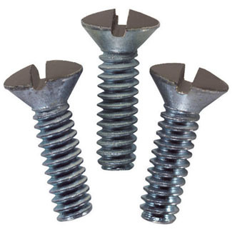 1/2-Inch Long 6-32 Thread, Oval Head Milled Slot Replacement Wallplate Screws, Brown