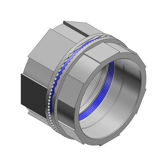 H100BHD T&B Bulkhead Fitting With Thermoplastic Insulated Throat, 1 in, For Use With Rigid/IMC Conduits, Zinc