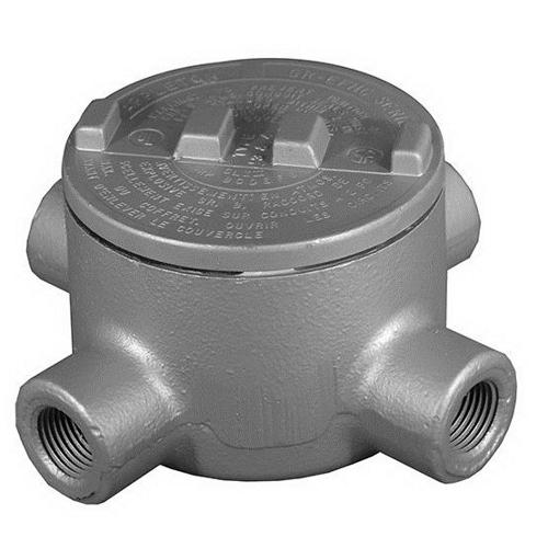 Type X Conduit Body, 3/4 inch, Malleable Iron, Flanged Mount