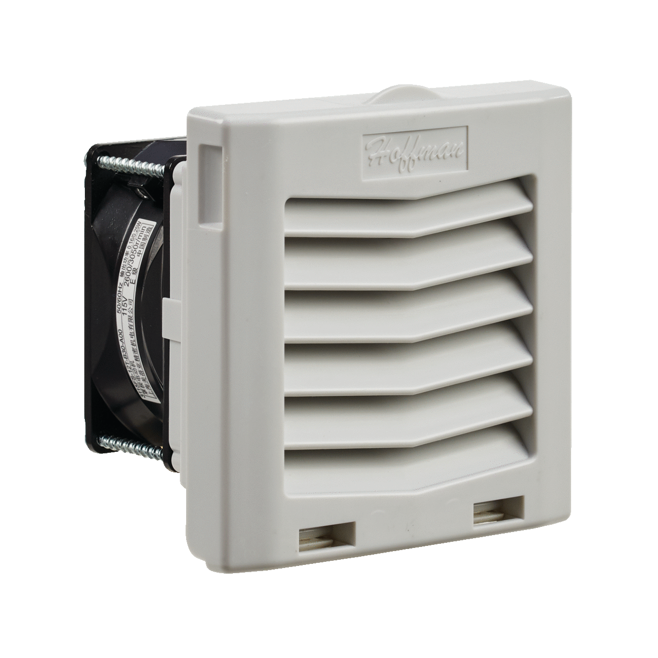 HF04 Side-Mount Filter Fan, 24V 21CFM, Lt Gray