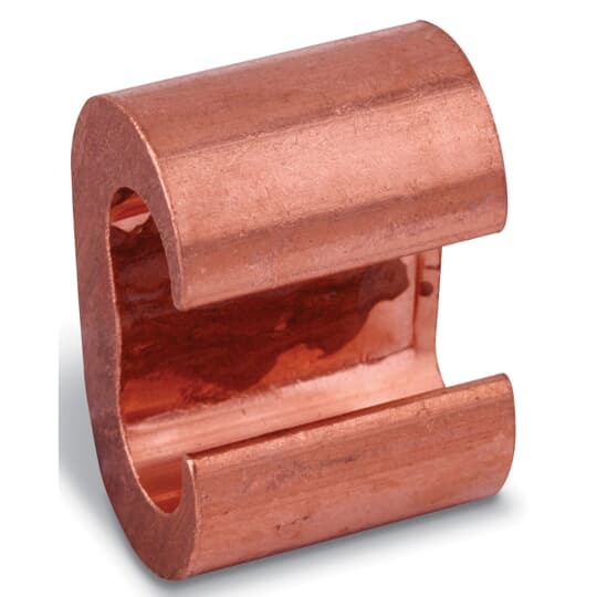 E-Z-Ground C-Taps Copper Compression Connector for Cable Range #1 Str. - 2/0 Str., Tap #6 Sol. - #2 Str.