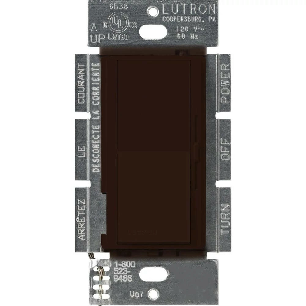 Lutron Diva 3-Speed 2A Fan Control, Single-Pole/3-Way, Brown
