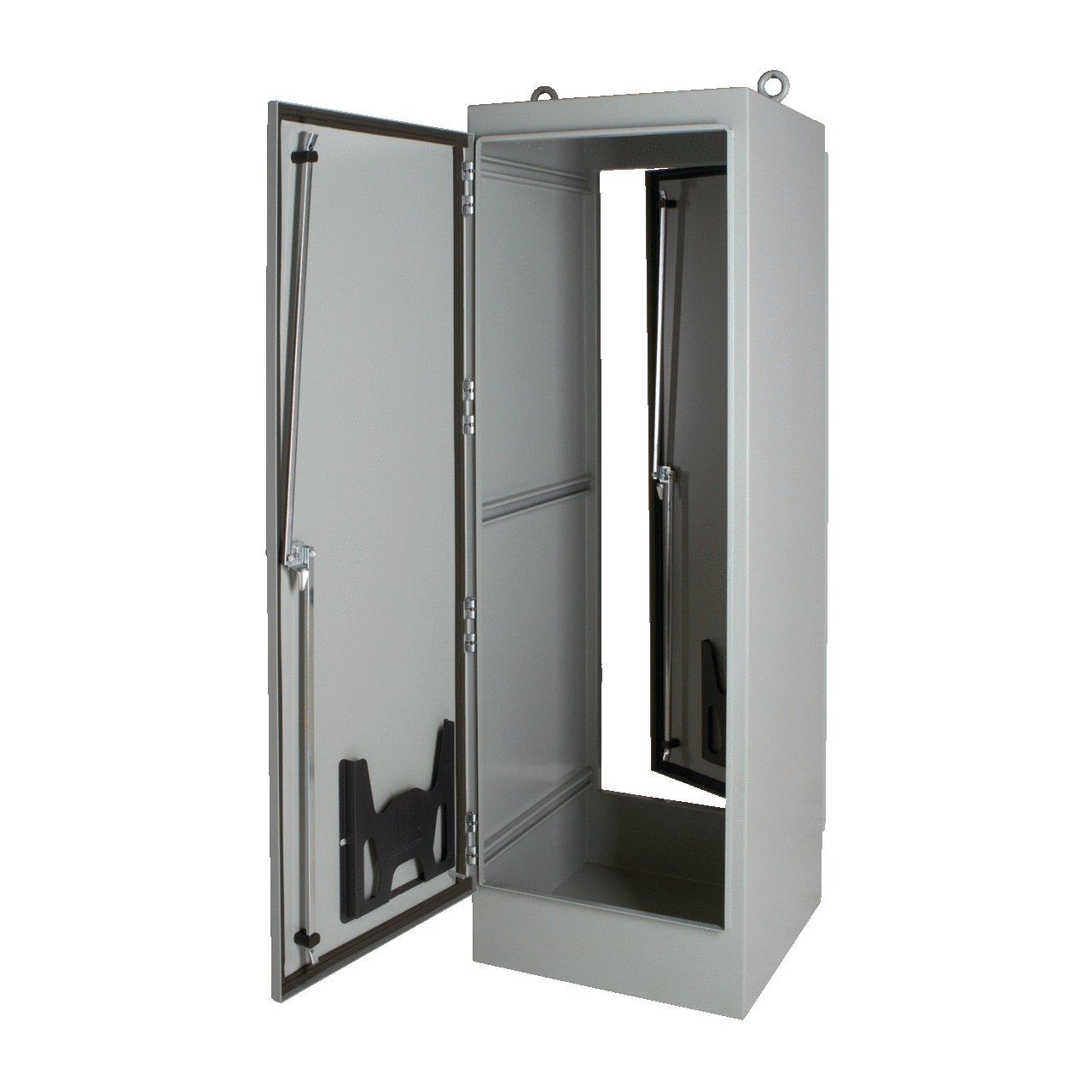 Freestand Dual Access White Inside Type 12, 72.06x72.06x24.06, Gray, Steel