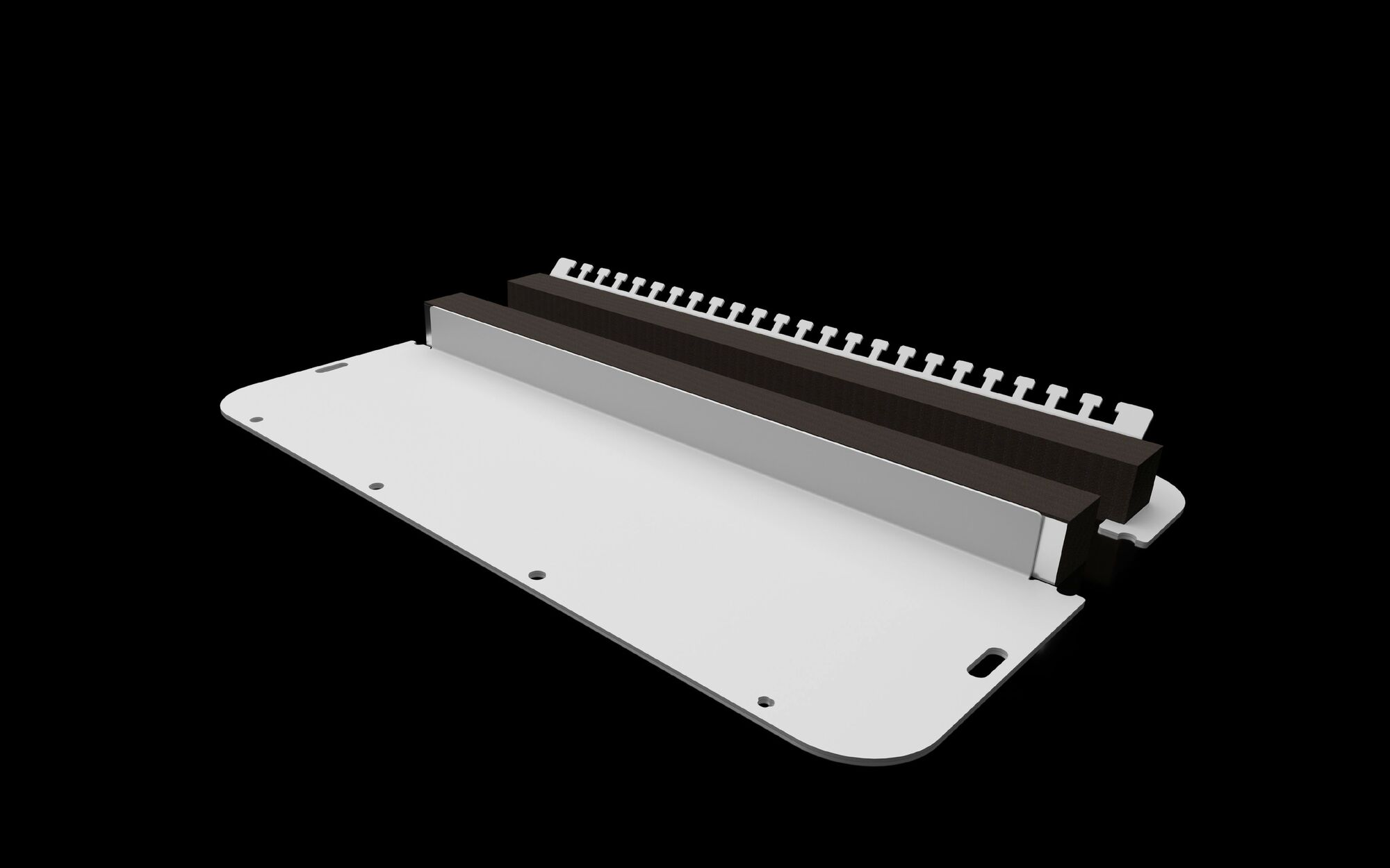 SZ metal flange plate in two parts, for AX, with elastic clamping profile, WD: 436x221 mm, for flange plates size 7