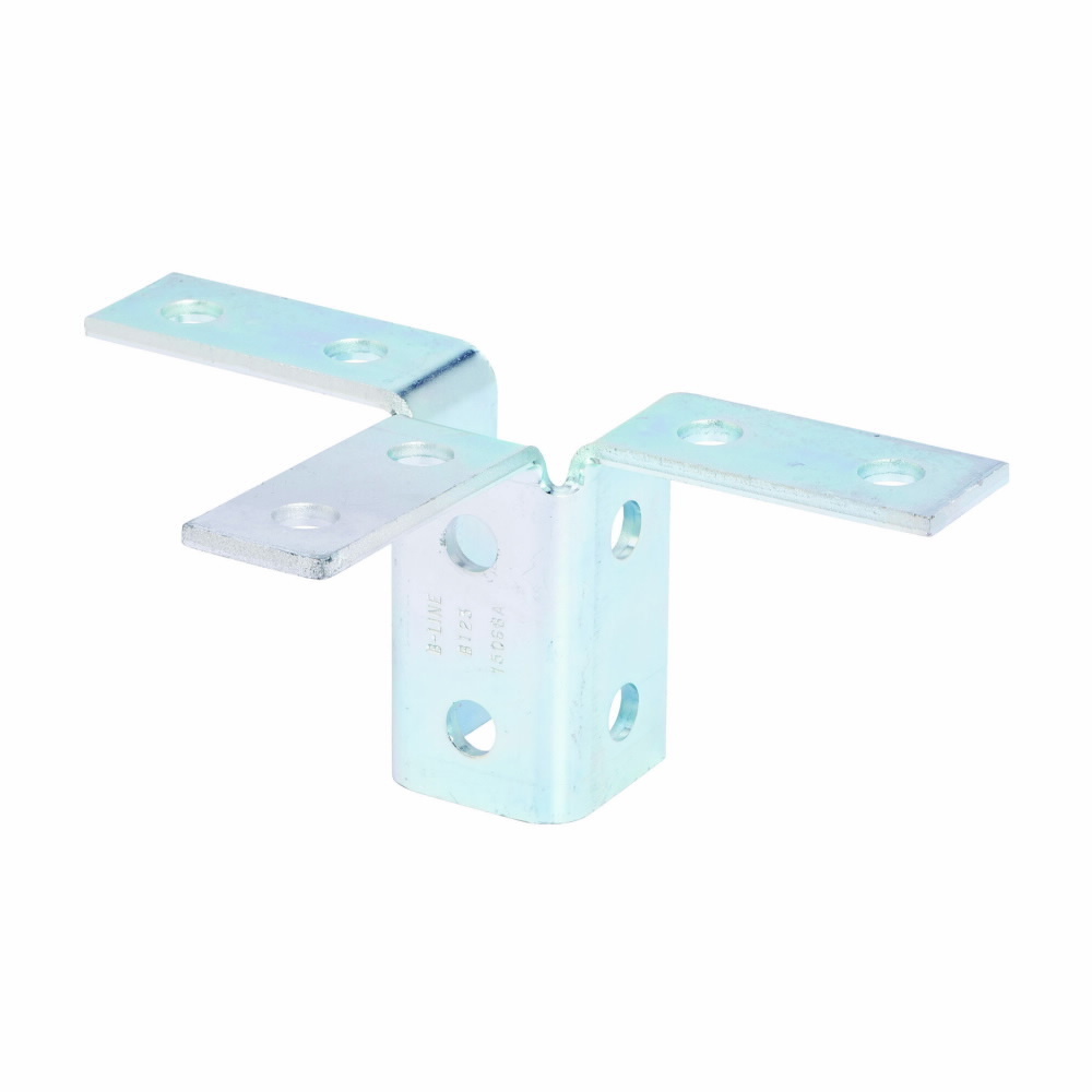Eaton B-Line series wing connection, 3.93" H x 9.18" L x 1.68" W, Steel, Electro-plated, 1/4" Gauge