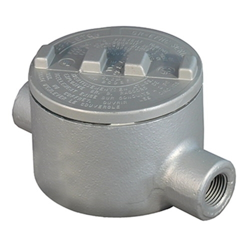 Type C Conduit Body, 1-1/4 inch, Malleable Iron, Triple-Coat (Zinc Electroplate/Dichromate/Epoxy Powder Coat)
