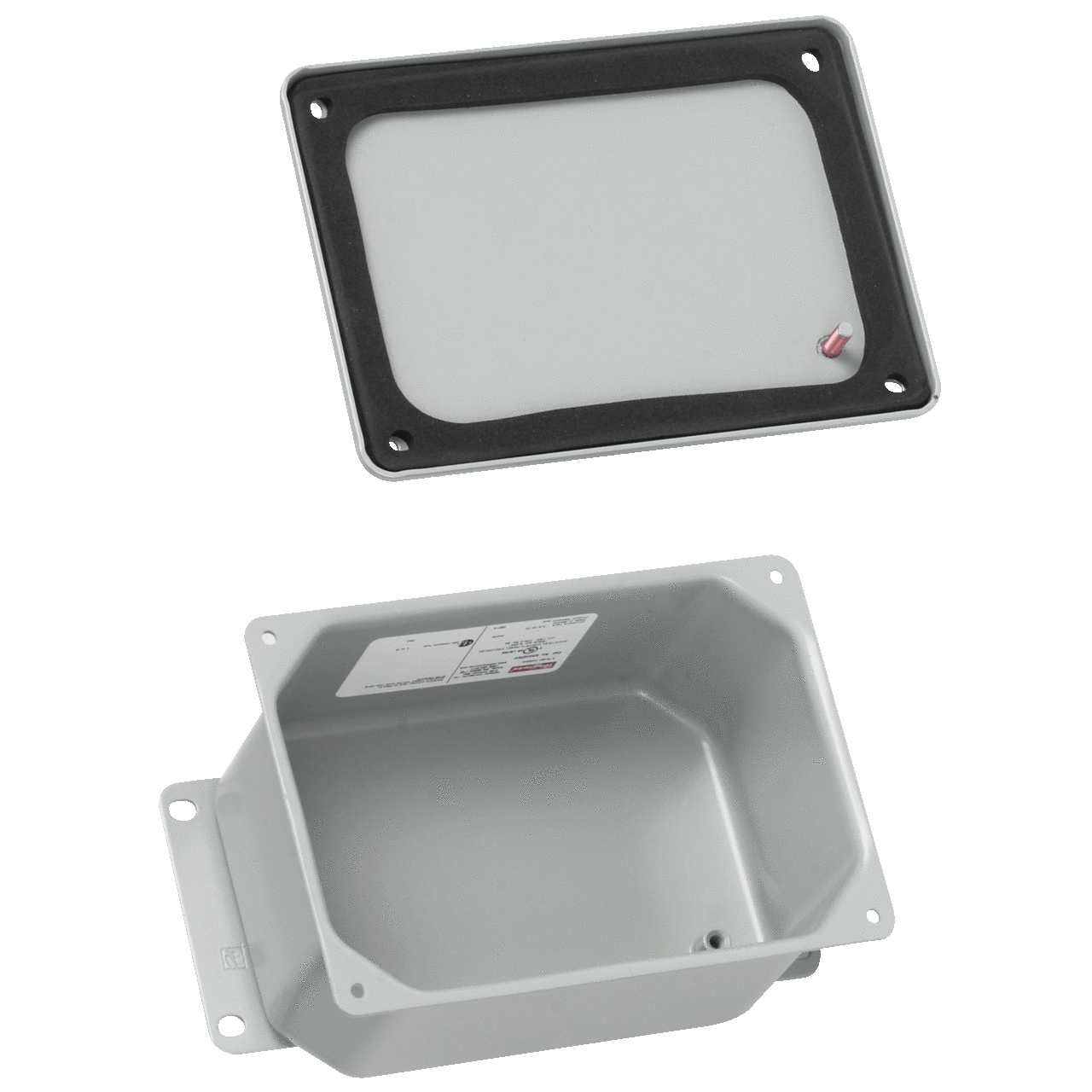 Flat and Dome Screw Cover Contoured Type 4, 3.50x4.00x2.75, Gray, Steel