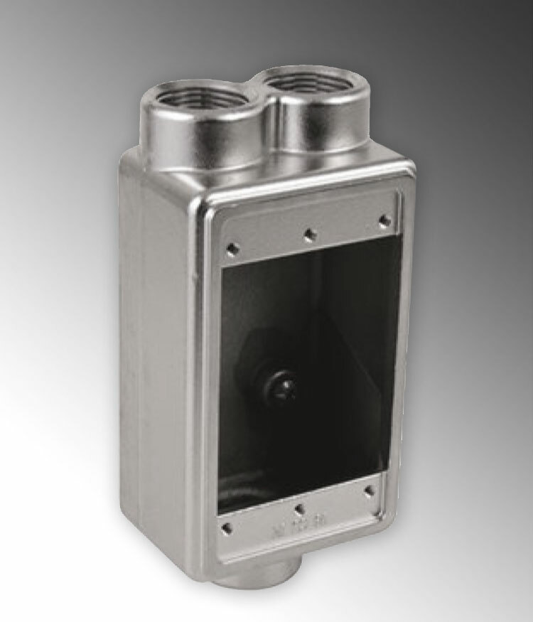 Rigid Stainless Steel 316 Single Gang FDCC Box 3/4" Trade SizeUL Listed UL514A E307133