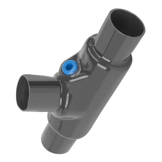 PVC Double-Coated Conduit Sealing Fitting, EYS Series for Hazardous Locations, for Sealing in Vertical or Horizontal Position, Female Hub, Hub Size 1 Inch/27 Metric, Turning Radius 1.59 Inch/40.39 Millimeters, Ductile Iron, Gray