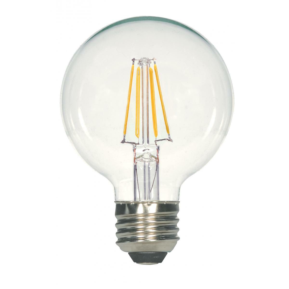 6.5 Watt G25 LED Lamp - Clear - Medium Base - 3000K - 810 Lumens - 120 Volts