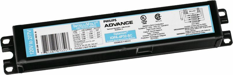 Signify Lighting, Ballast, Optanium, Commercial, eFluo Fix, Min Start Temp -18C, Amps 0.94-0.40A, Average Life 43800HRS, Volts 120-277V, Watts 32W, Non Dimmable, Number of Lamps 3, Ballasts Factor 1.18PCT, Input Frequency 50/60HZ, Programmed Start Yes, Certifications are ULISOFCCCSA, RoHS