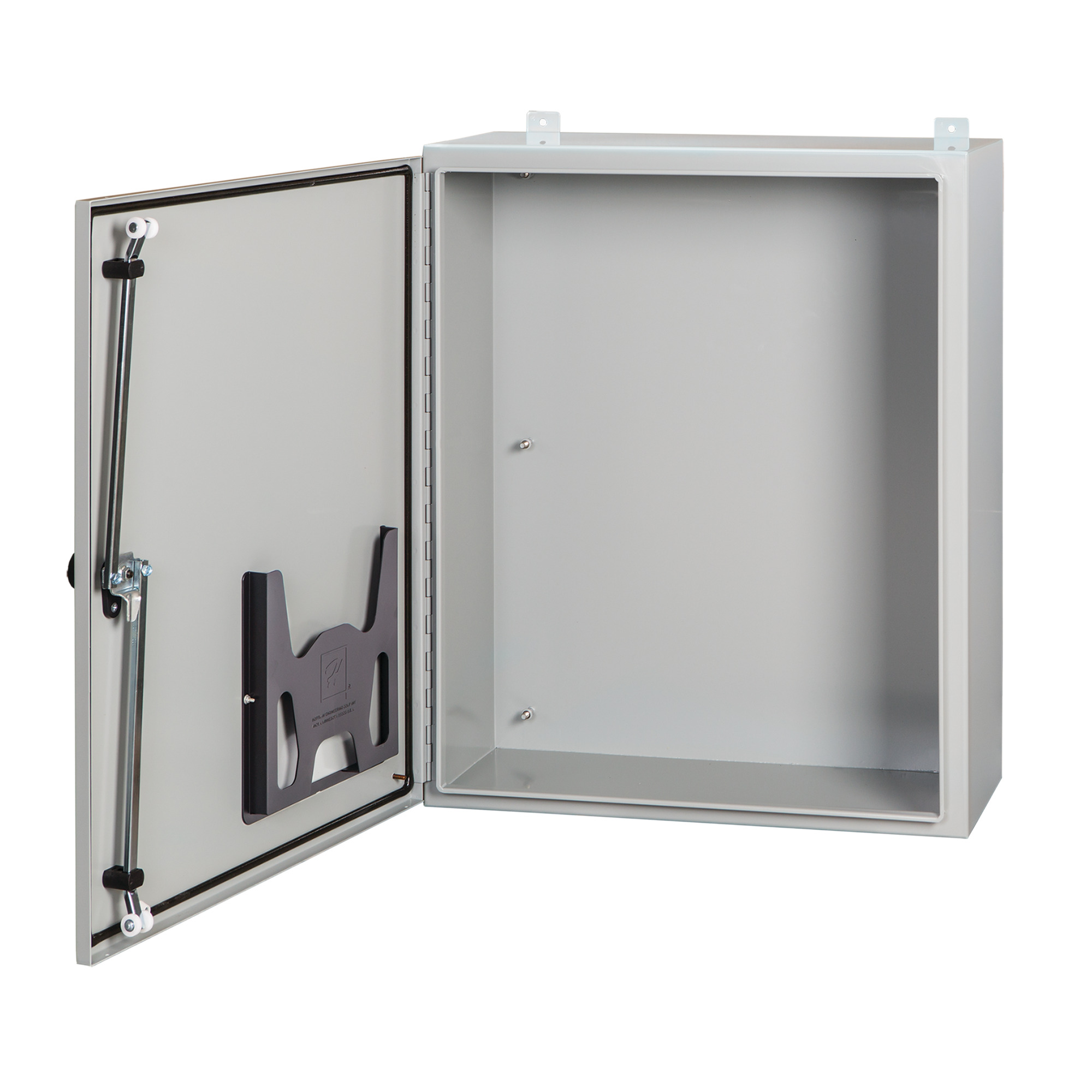 Continuous Hinge Enclosure with 3-Point Latch Type 4, 60x36x12, Gray, Mild Steel