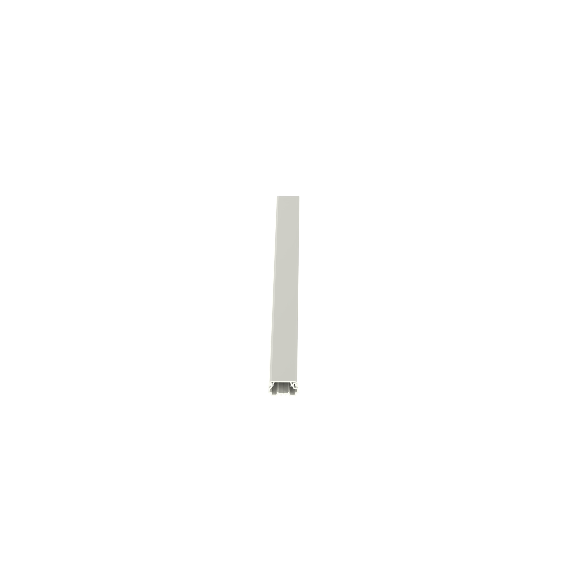 Surface Raceway, LDPH3 Pwr Rated,2-pc Latch, 6 ft, Off-White
