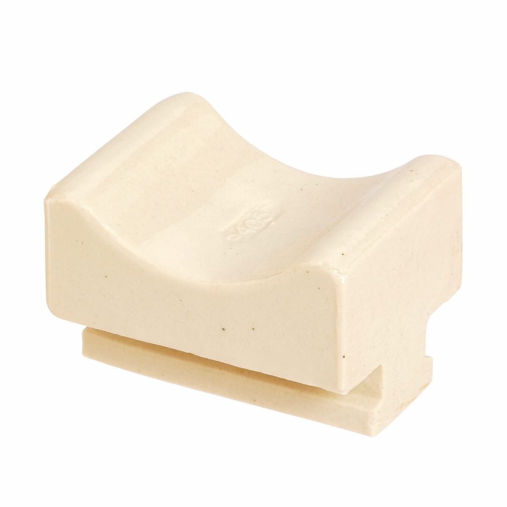 Eaton B-Line series cable saddle, 1.37" H x 3" L x 2.25" W, Porcelain