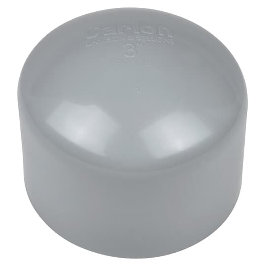 Pipe End Cap, Size 5 Inches, Material PVC, Color Gray, For use with Schedule 40 and 80 Conduit