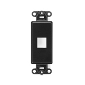 QuickPort Decora Insert, 1-Port, Black