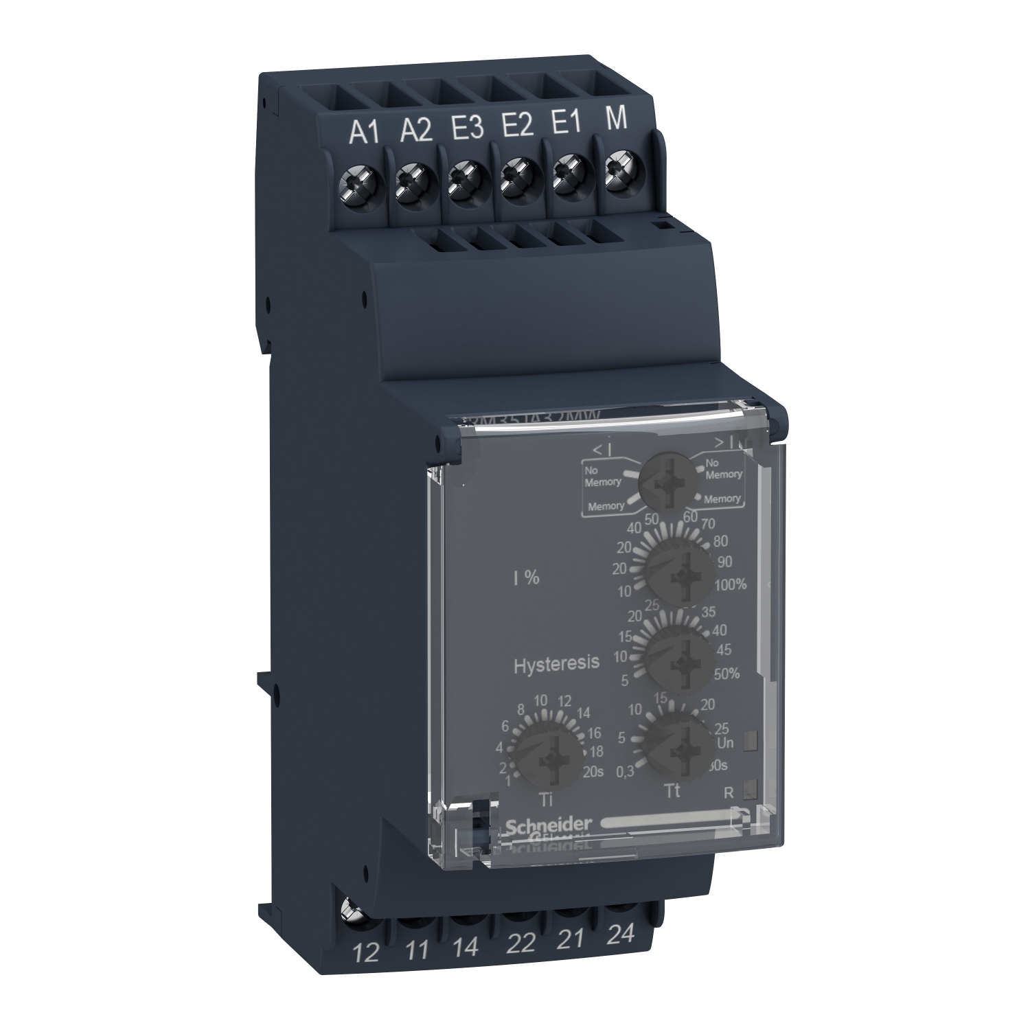 current control relay, Harmony Control Relays, 5A, 2CO, overcurrent or undercurrent detection, 0.15?15A, 24?240V AC DC