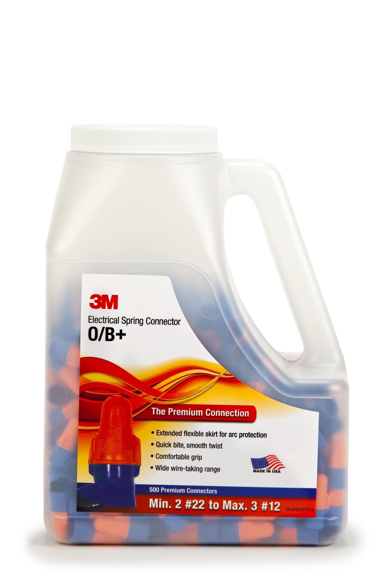 3M(TM) Performance Plus Wire Connector O/B+BULK, 500 per container