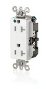20-Amp, 125 Volt, Decora Plus Duplex Receptacle, Straight Blade, Hospital Grade, Self Grounding, Tamper-Resistant, Back and Side Wired, Red