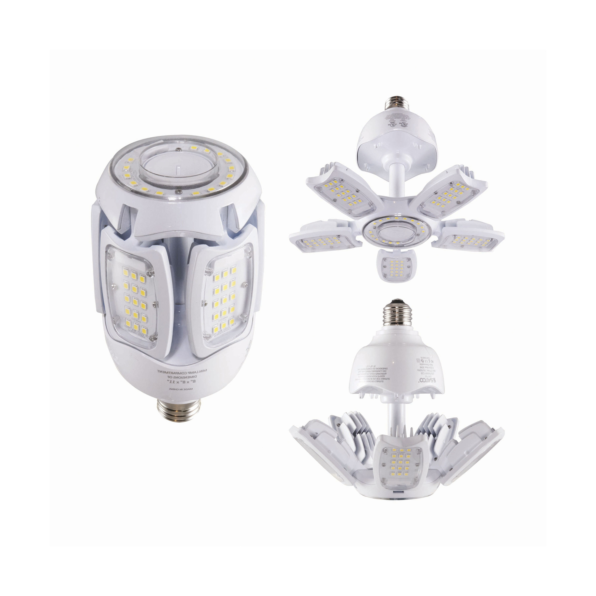 30 Watt LED HID Replacement - 5000K - Medium Base - Adjustable Beam Angle - 100-277 Volts