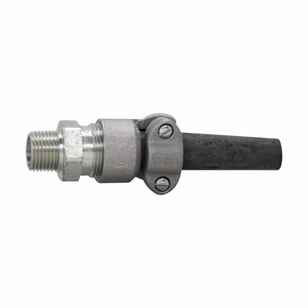 Eaton Crouse-Hinds series CGB1013 portable cord connector, Non-armoured cable, Steel, Outer sheath min/max: 0.375-0.500", General purpose, 1/2" NPT
