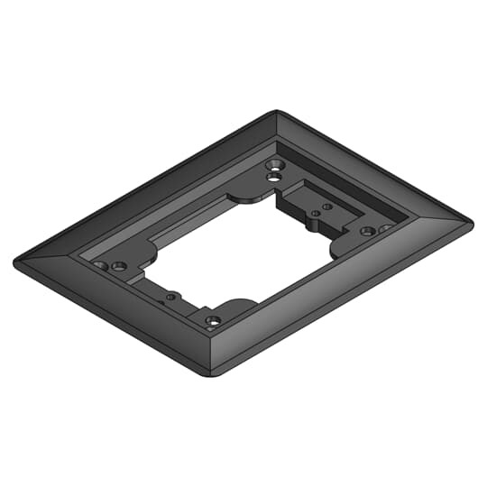 Single Gang Carpet Plate for Floor Boxes for Power and Communications, Length 4-5/8 Inches, Width 6-1/8 Inches, Beige, Polycarbonate