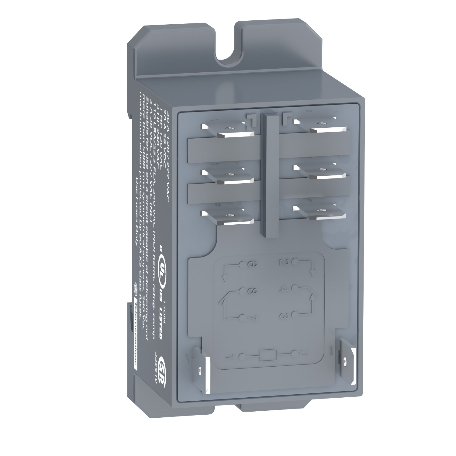 power relay, Harmony electromechanical relays, DIN rail or panel mount relay, 30A, 2CO, 230V AC