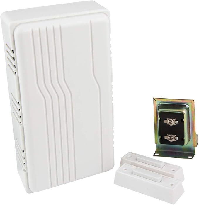 Builders Chime Complete Installation Kit with 2 Non-Illuminated Pushbuttons, White