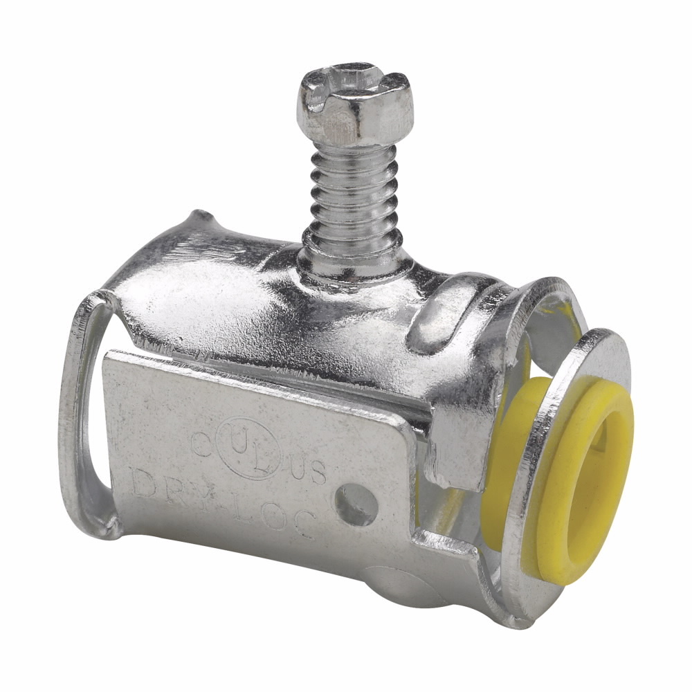 Eaton Crouse-Hinds series Quick-Lok QLK connector, 0.550-0.850" cable opening, AC/MC and FMC, Single, Steel, 3/4"