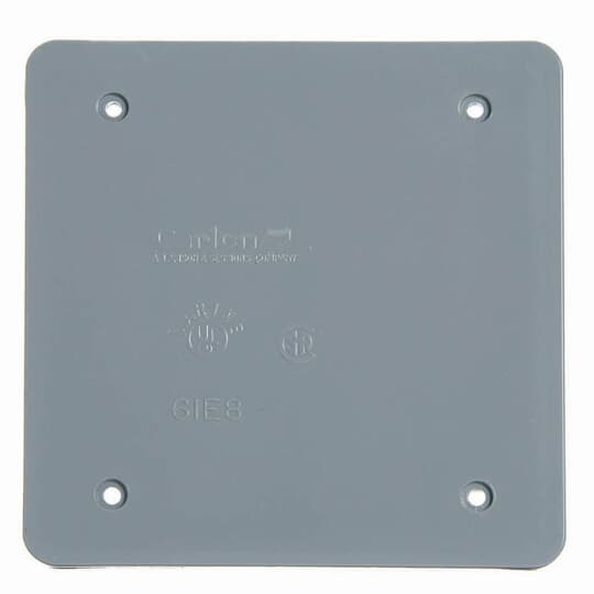 2-gang weatherproof Blank Cover - Gray