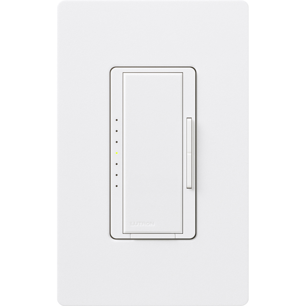 Maestro Dimmer - Satin Finish, Magnetic Low-Voltage, Multi-location/single-pole, 120V/600VA (450W) in snow