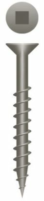 14 x 3/4" Wood Screws, Flat Head, Square Drive, Zinc