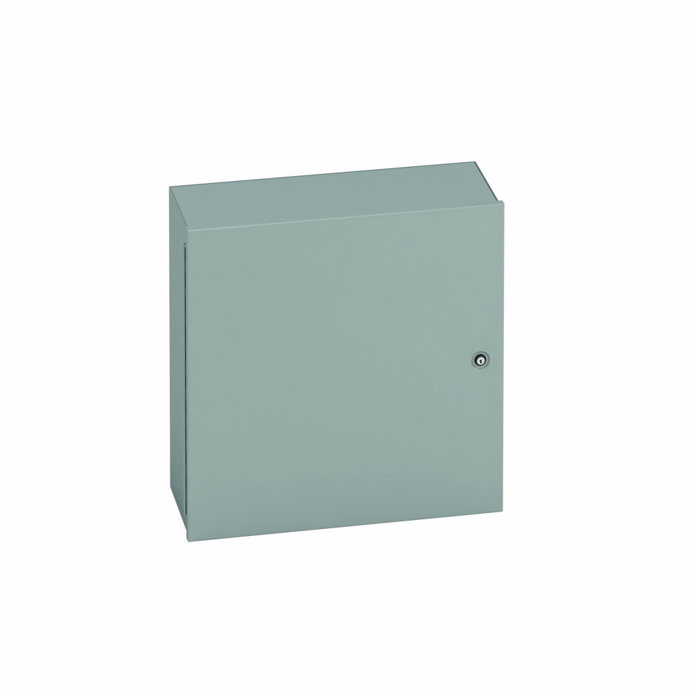 Eaton B-Line series Type 1 panel enclosures, 24" height, 6" length, 20" width, NEMA 1, Hinged cover, 1 enclosure, Wall mount, Medium single door, Keyhole slots, Carbon steel